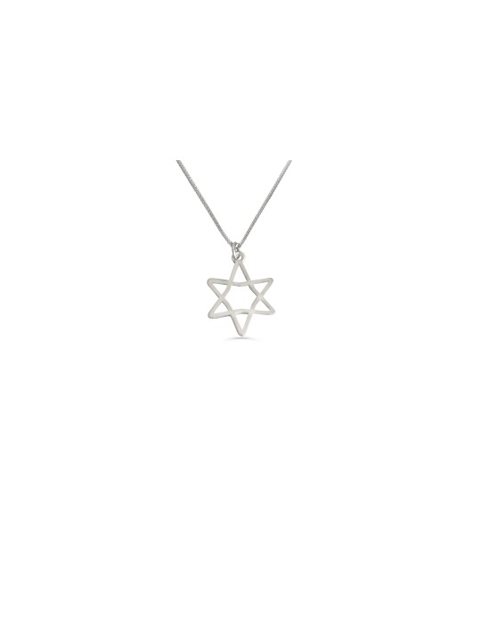 שרשרת כסף מגן דוד מקסימה, שרשרת משפחתית מכסף סטרלינג